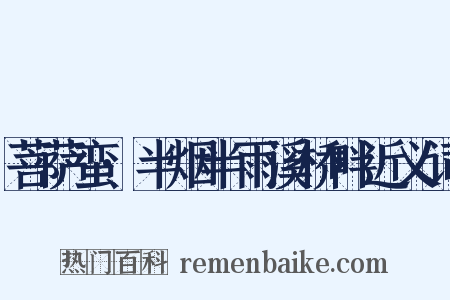 菩萨蛮·半烟半雨溪桥畔近义词是什么意思的图片